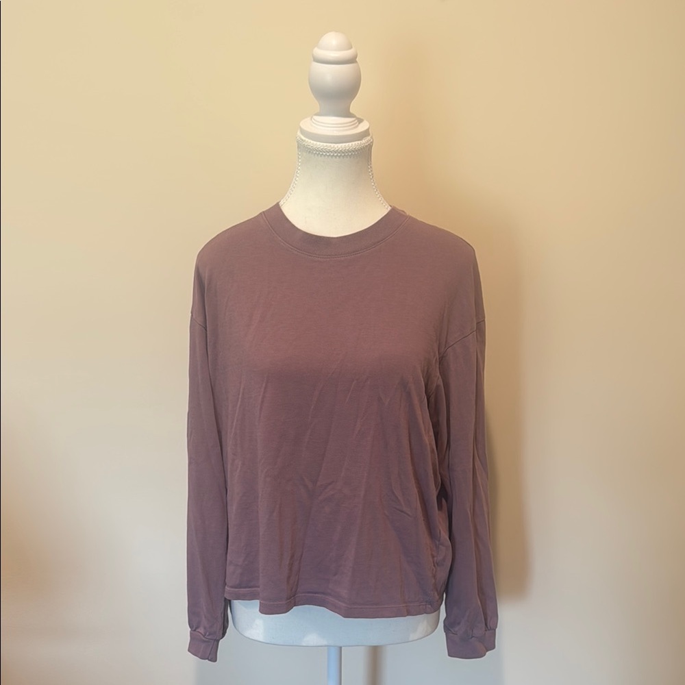Madewell Purple Relaxed Long Sleeve Tee
